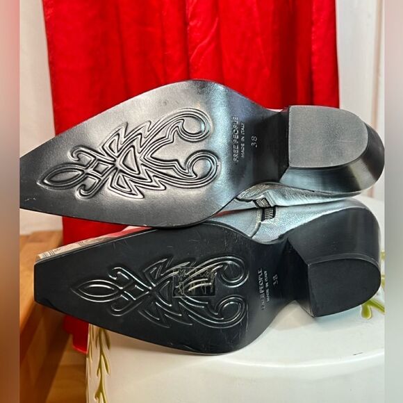 Free People Brayden Western Boot in Pewter/ size 38 - Picture 8 of 12